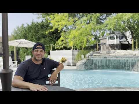 Enjoying The Pool Waterfall When Its Sunny In NJ
